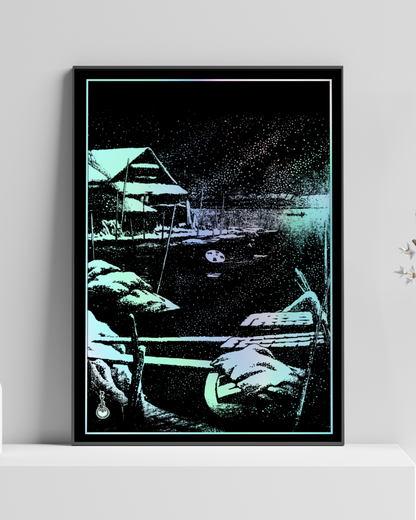 Collection d'Estampes d'Hiver - Mini Prints Argentées format A5