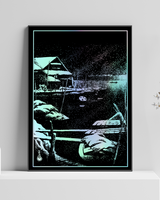 Collection d'Estampes d'Hiver - Mini Prints Argentées format A5