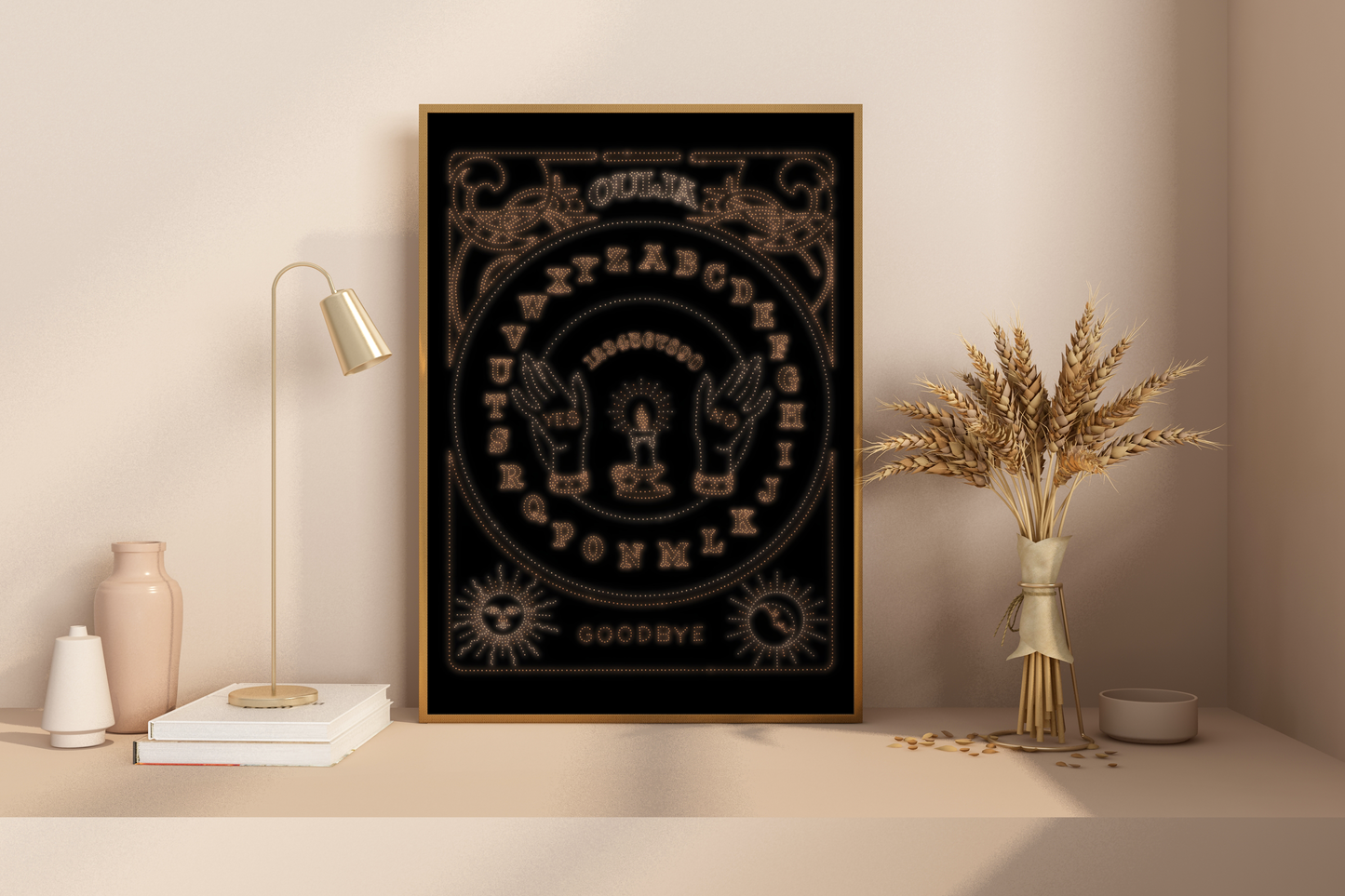 Dotwork Ouija board - Poster Print