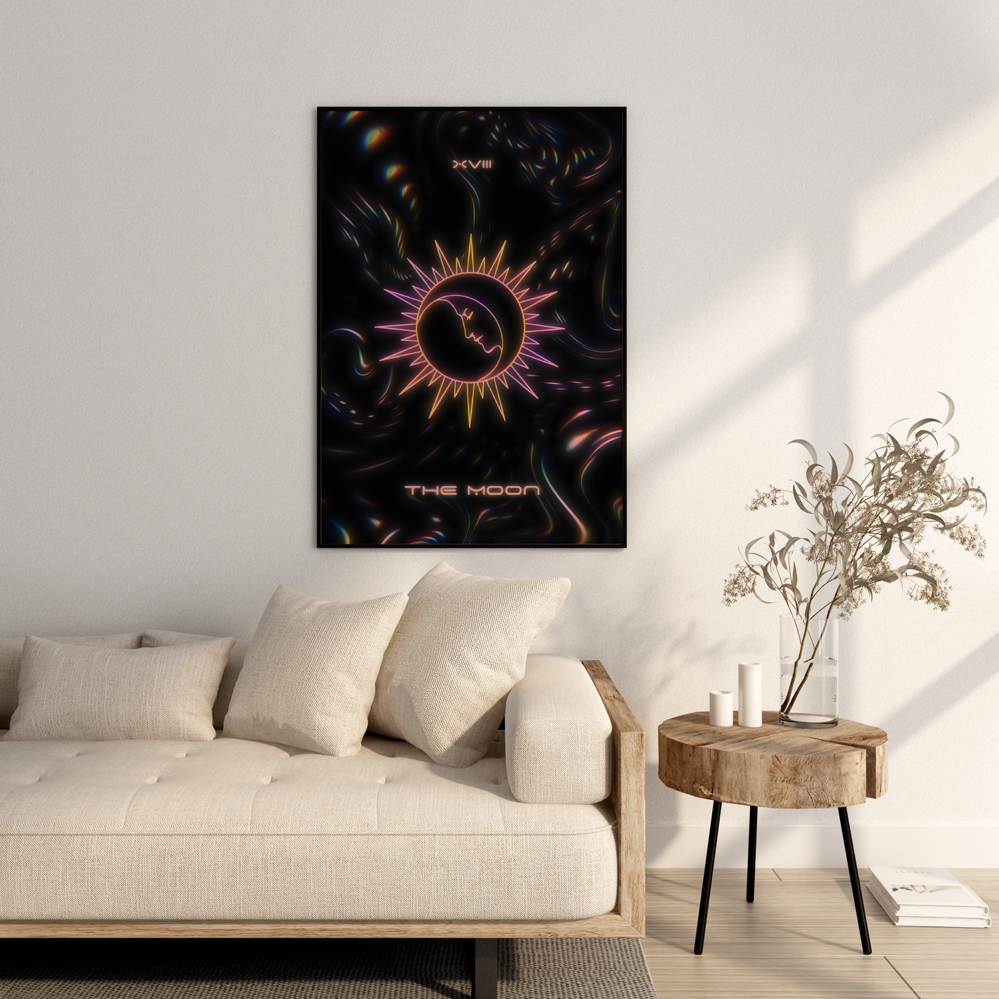 The Moon - Minimalistic Tarot inspired Poster Print