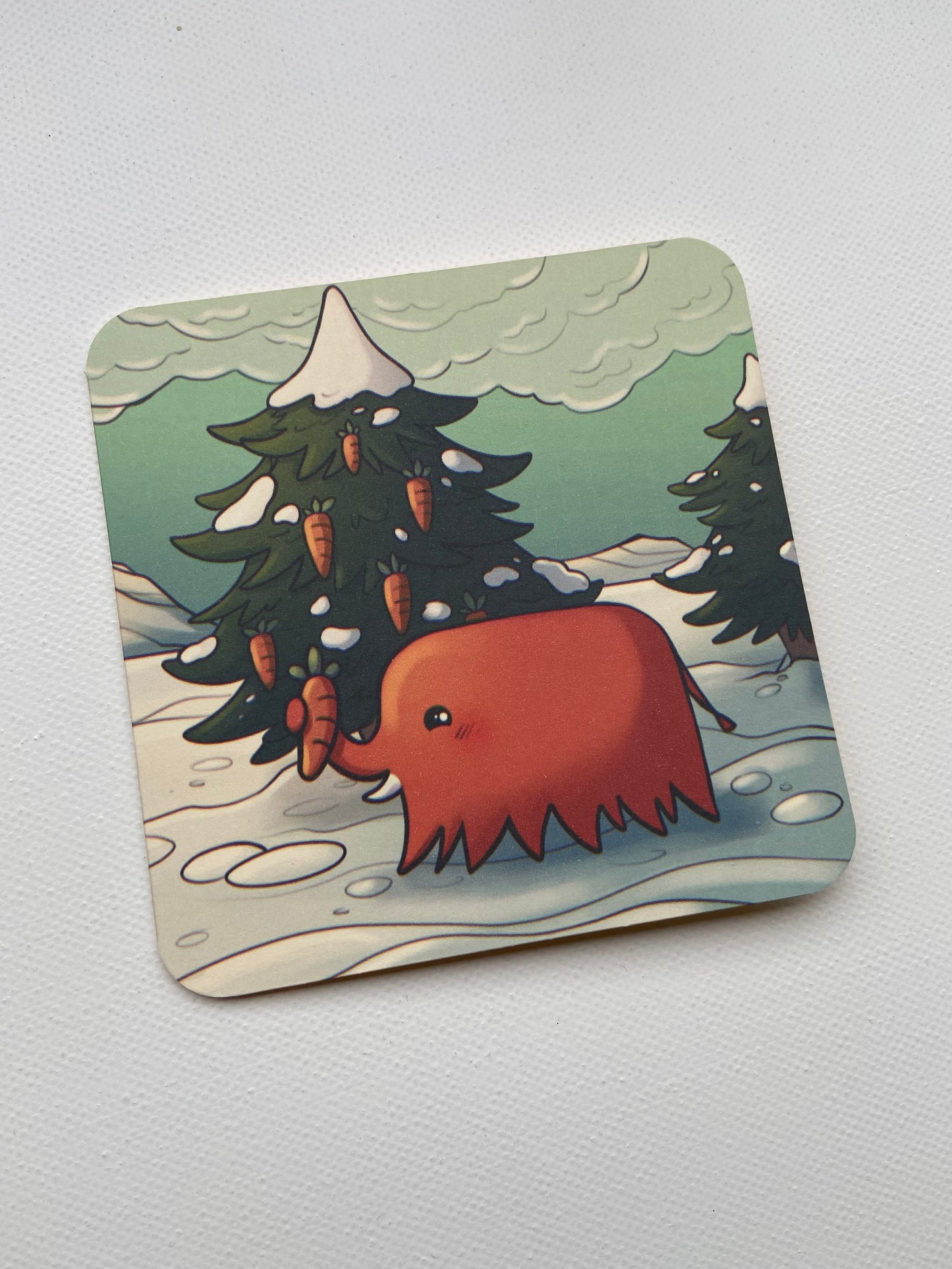 Collection de 4 cartes de vœux illustrées - Carrées