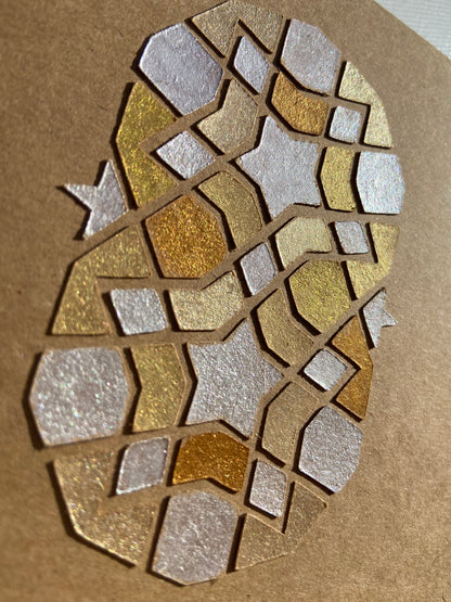 Cartes de vœux carrées - Motif moucharabieh