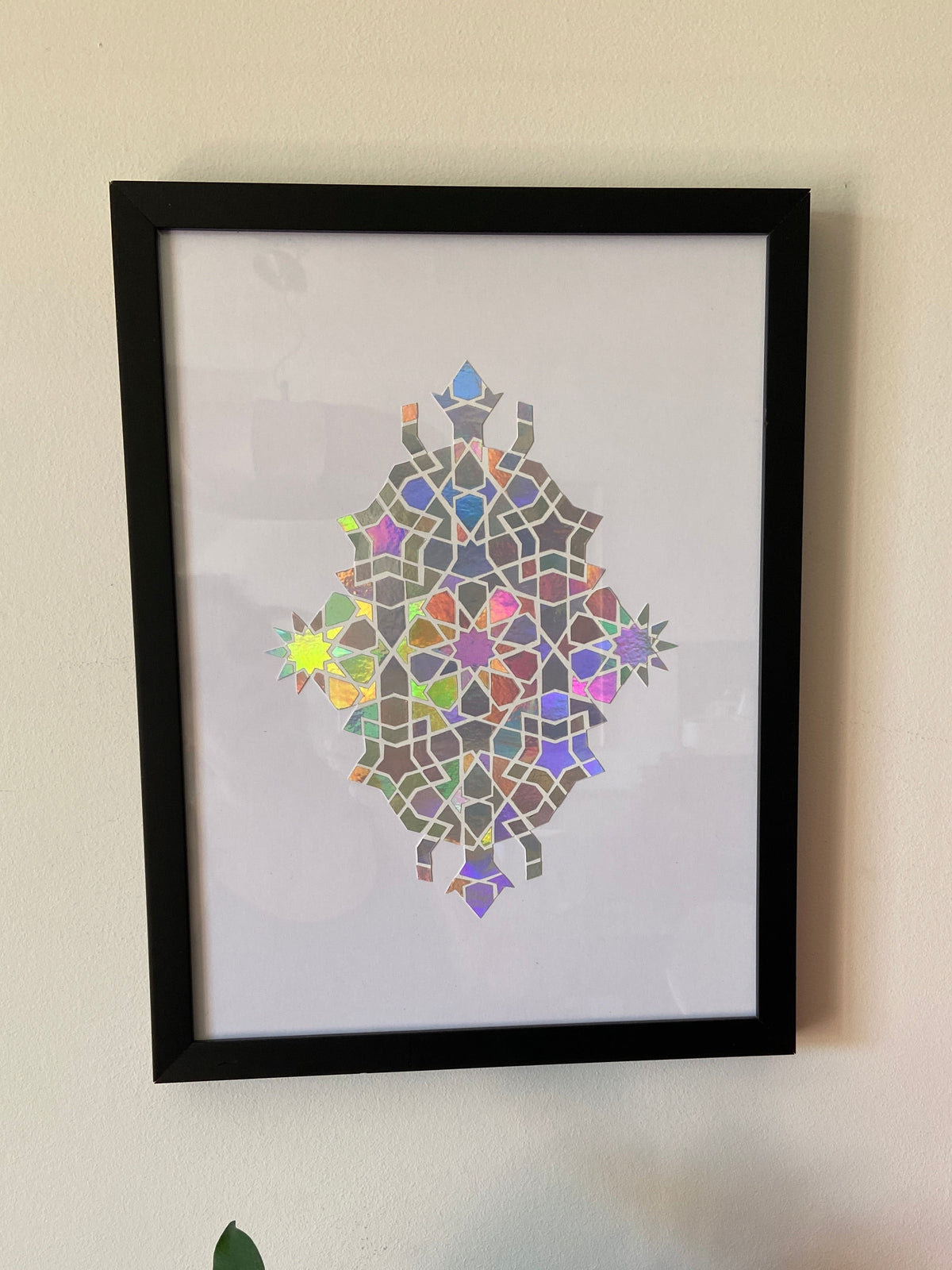 Nūr² – Holographic Light Board | 25 × 25 cm | Original Artwork