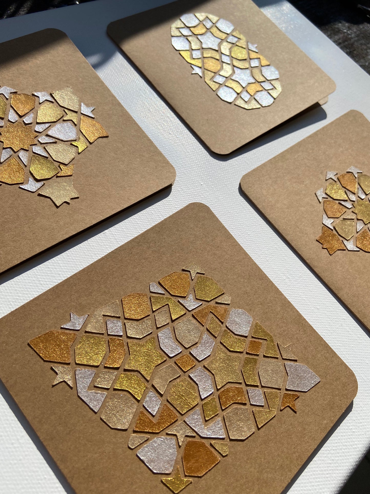 Cartes de vœux carrées - Motif moucharabieh