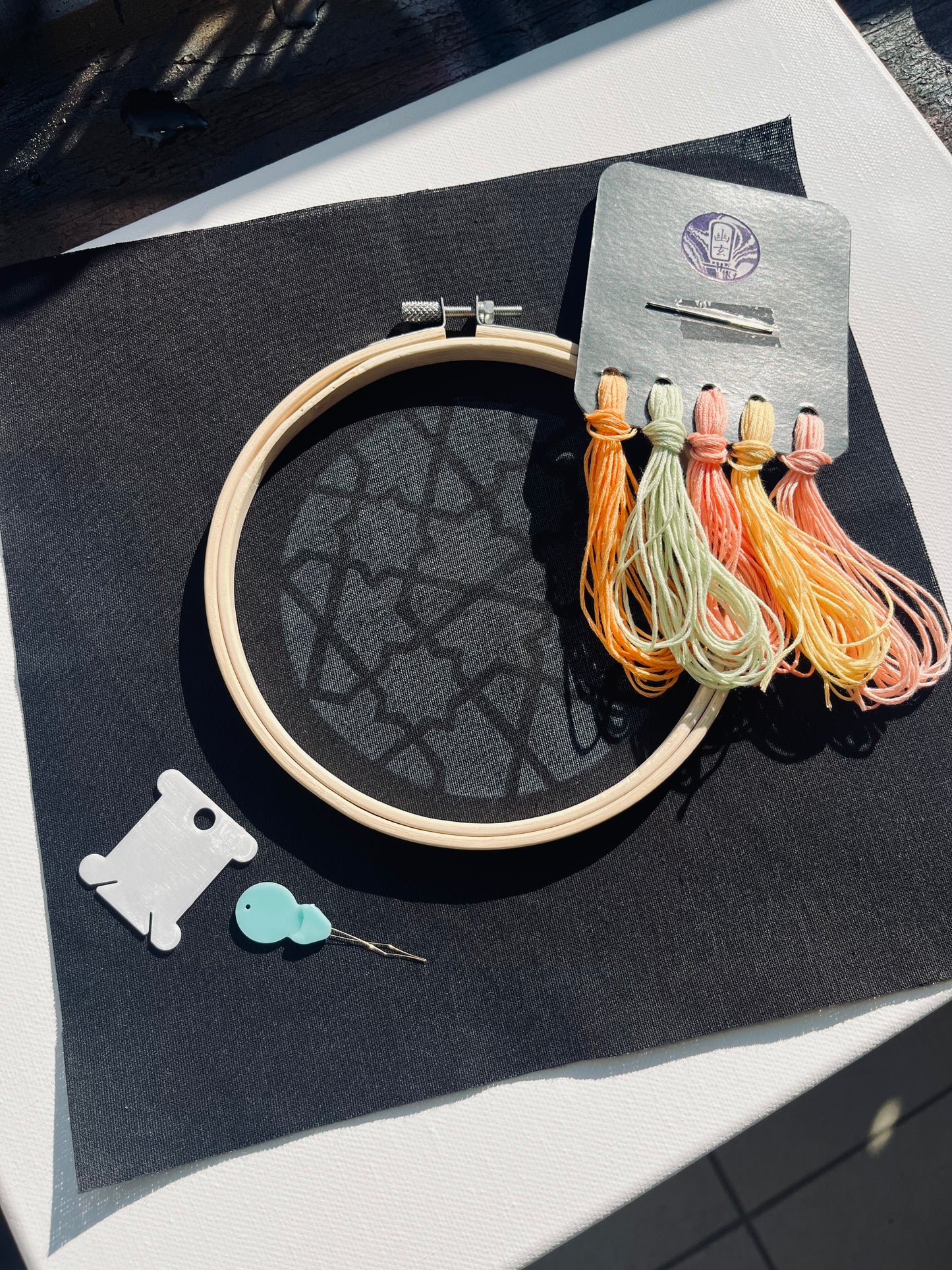 Kit Broderie - Motif moucharabieh rond