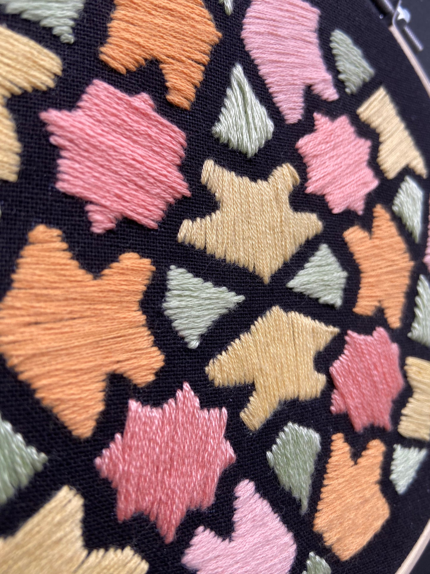 Kit Broderie - Motif moucharabieh rond