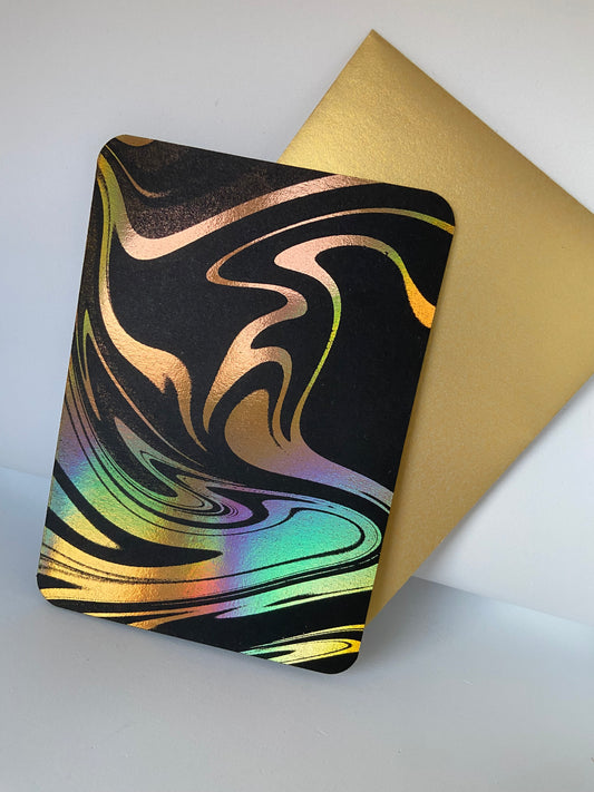 Groovy Liquid - Carte de vœux estampée