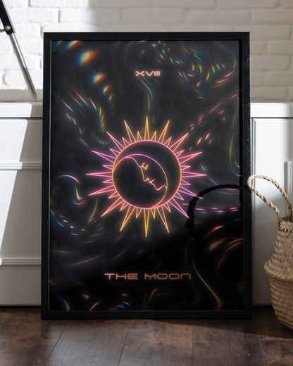 The Moon - Minimalistic Tarot inspired Poster Print