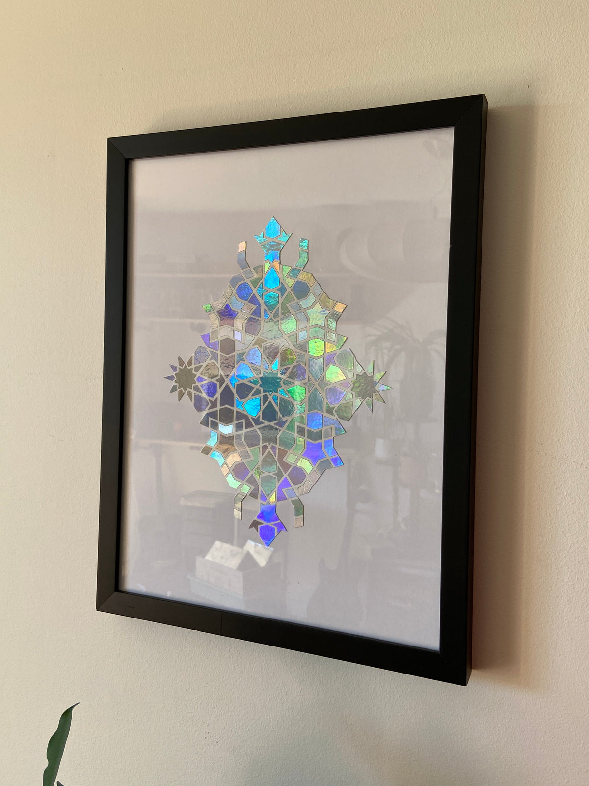 Nūr² – Holographic Light Board | 25 × 25 cm | Original Artwork