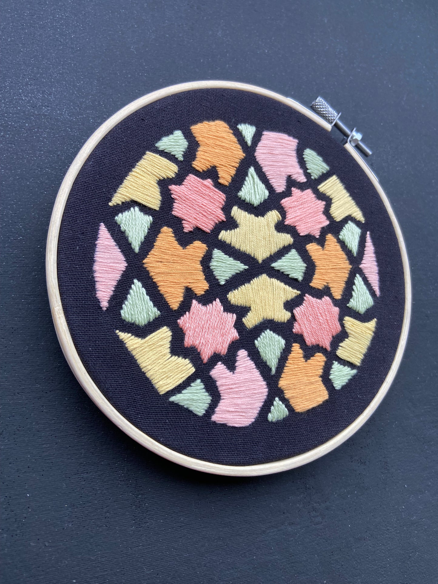 Kit Broderie - Motif moucharabieh rond
