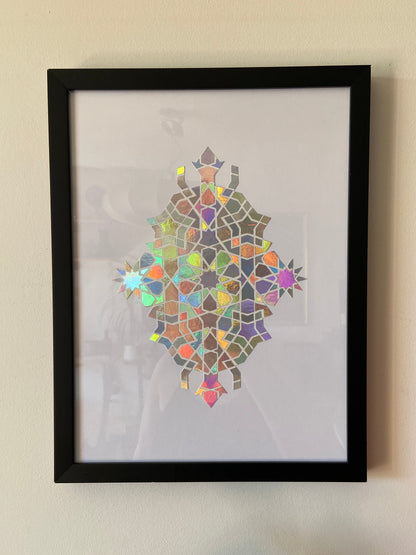 Nūr² – Holographic Light Board | 25 × 25 cm | Original Artwork