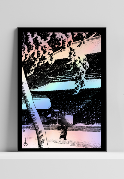 Collection d'Estampes d'Hiver - Mini Prints Argentées format A5