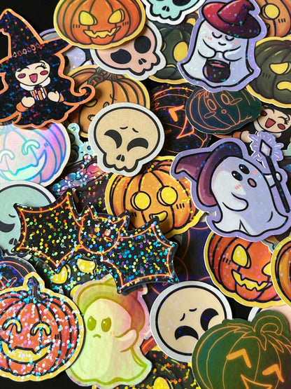 Lot de 10 stickers Halloween – Designs originaux