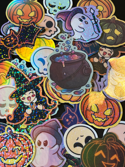 Lot de 10 stickers Halloween – Designs originaux