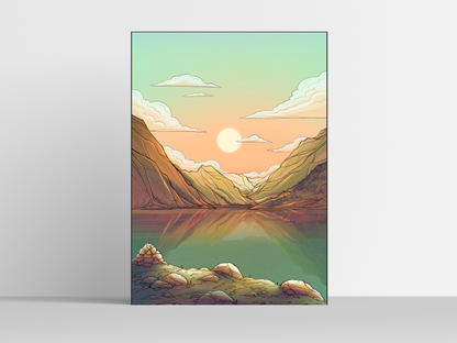 Sun Mountain - Poster Print
