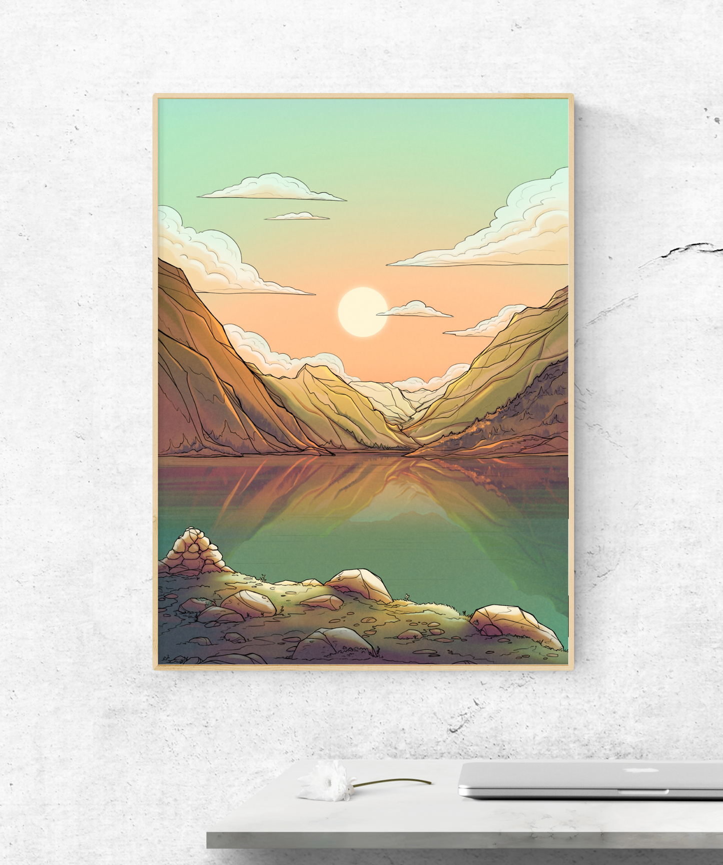Sun Mountain - Poster Print