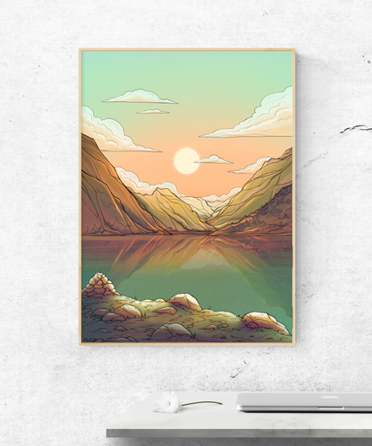 Sun Mountain - Poster Print