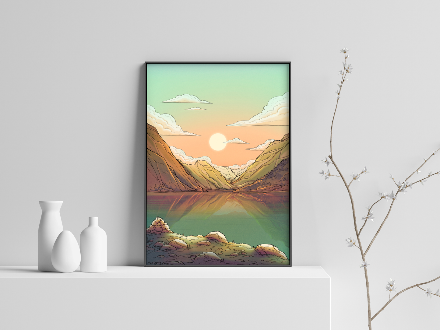 Sun Mountain - Poster Print