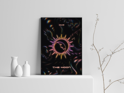 The Moon - Minimalistic Tarot inspired Poster Print