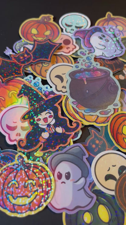 Lot de 10 stickers Halloween – Designs originaux