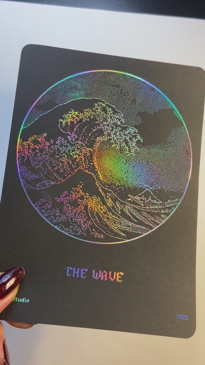 The wave - Impression artisanale estampée à chaud