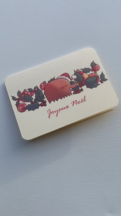 Collection de 4 cartes de Noël  illustrées