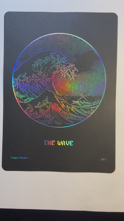 The wave - Impression artisanale estampée à chaud
