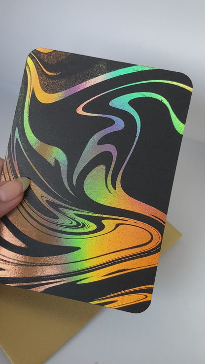 Groovy Liquid - Carte de vœux estampée