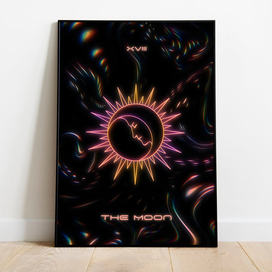 The Moon - Minimalistic Tarot inspired Poster Print