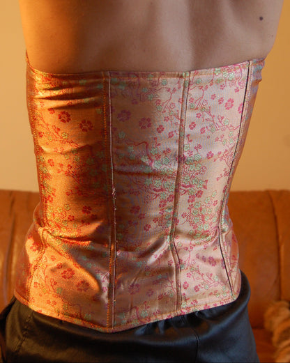 Orange Chinese bustier
