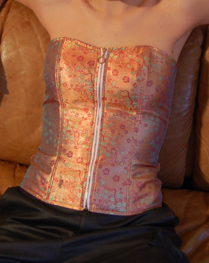Orange Chinese bustier